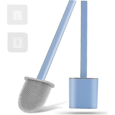 Brosse de toilette en silicone avec support mural pour abattant de toilette en silicone-AquaForge (1/5)