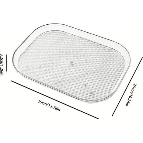 Plateau tournant transparent réfrigérateur, rangement boissons et conserves, gain de place (1/5)