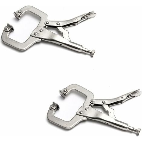 Set aus 2 Schlauchschellen (22,9 cm) mit drehbaren Stahlplatten, Schweißschraubstockschelle