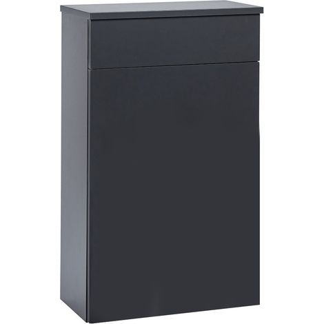 Orbit Supreme Back to Wall WC Toilet Unit 500mm Wide - Graphite Grey (1/4)