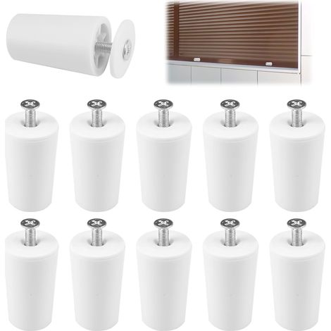 10 Pièces Butée Volet Roulant 40 mm,PVC Blanc,Résistant Intempéries,Installation Facile,Système Manuel ou Électrique (1/5)