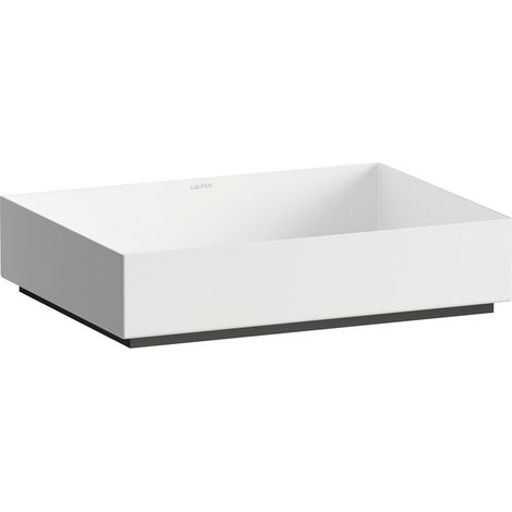 LAUFEN METAPHOR lavabo, rectangular, sin agujero para grifo, sin (1/2)