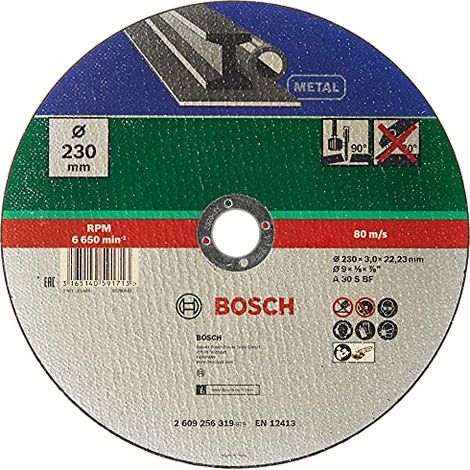 BOSCH - MOLA TAGLIO DIRITTA METAL 230x3x22,23MM. (1/4)