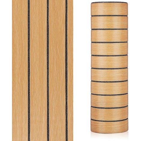 Wall Slat Panels: 3d Wall Panels Peel And Stick Self-Adhesive Waterproof Wallpaper Decorative Stickers For Kitchen And Bathroom 40cmx 300cm Brown 1 (1/5)