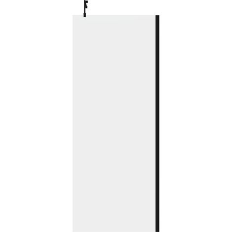 Colore 10mm Clear Glass Matt Black 2000mm x 800mm Walk In Shower Screen including Wall Channel and Support Bar (1/3)