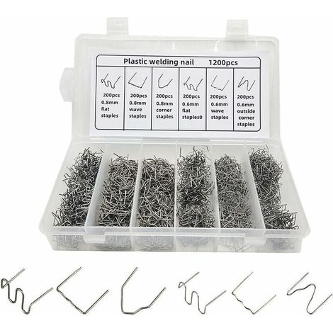 Agrafes Chaudes De Réparation En Plastique Automatique Pour La Réparation De Soudure En Plastique De Pare-Chocs De Voiture, 1200PCS (1/4)