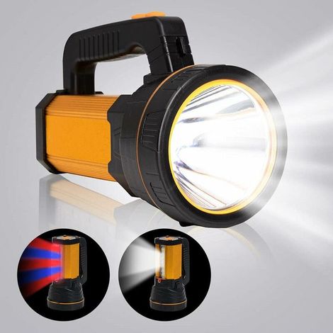 Ultra Powerful Led Torch USB Rechargeable Flashlight,Big 4 Battery 10000mah Super Bright High 6000 Lumen Long Range,for Household Camping Emergency (1/5)