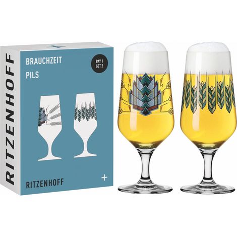 Vaso de cerveza Juego de 2 Serie Brauchz Fabriqué en Allemagne (1/5)