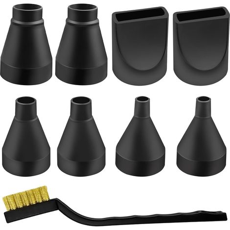 Lot de 8 buses de pistolet à mortier électrique - Applicateur de presse à mortier électrique - Buses amovibles pour pistolet à calfeutrer - Avec 1 brosse (1/5)
