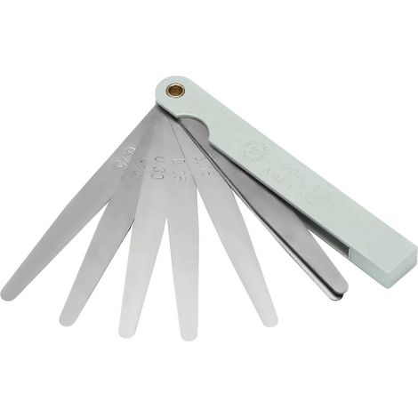 Jauge d'épaisseur métrique en métal argenté SODIAL(R) 0,02-1 mm (1/4)