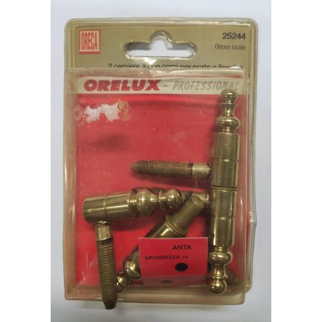 ORECA - CERNIERA ANUBA IN OTTONE LUCIDO14X94MM 2PZ