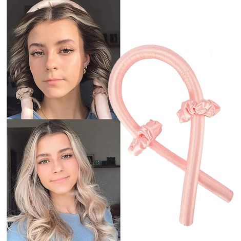 Lockenwickler,Silk Hair Curler,Heatless Curling Ribbon,Soft Headband Wave Formers Haarlocker DIY Hair Styling Kit,Haar Lockenwickler,Curling Rods Set,für Frauen Mädchen von Zuhause