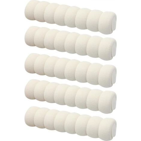 [JAMAIS UTILISÉ] Lot de 5 housses de protection en mousse souple pour poignée de porte,Antistatique et anticollision, Blanc (1/4)