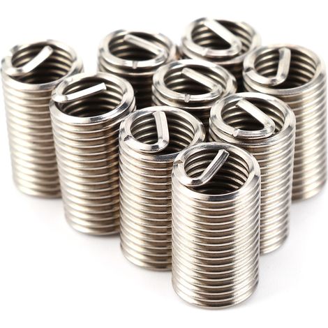 Ensemble de 50 inserts filetés en acier inoxydable 304, manchons de réparation haute résistance pour filetage M8x1.25 (1/5)