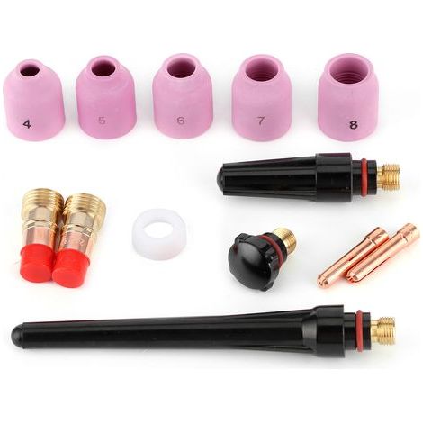 TIG welding torch, gas lens, alumina nozzle, accessory kit suitable for WP17 18 26 (1/5)