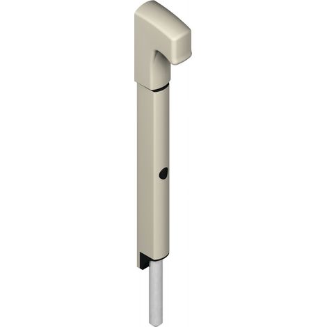 La Croisee Ds – Verrou en applique DANAOS tige inox 281mm – Aluminium RAL9006 – Verrou de condamnation pour portes – Pêne inox diamètre 10mm