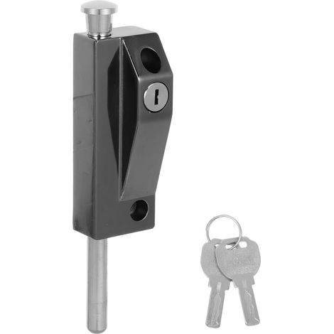 Loquet Verrouillable à Ressort pour Porte Automatique, Noir (1/5)