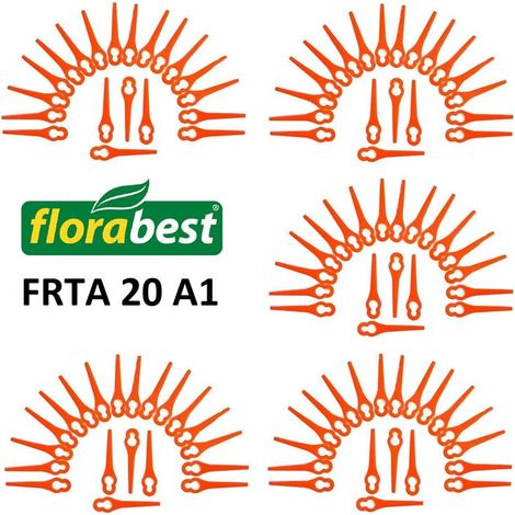 Set 100 Kunststoffmesser mit Schneidscheibe für Florabest FRTA 20 A1 IAN 282232