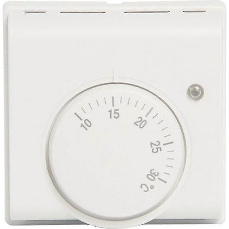 Thermostat mécanique, installation à deux fils, blanc, durable et facile à régler en température (1/5)
