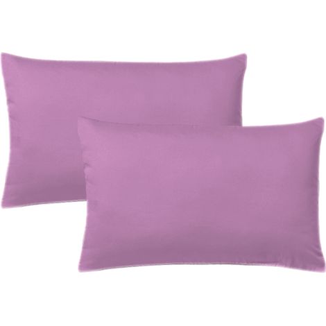 KLULK Set 2 Federe Per Cuscini Per Bambini 40x60 Cm,In Puro Cotone 100% Fibra Naturale In Tinta Unita Mosto   Made In Italy