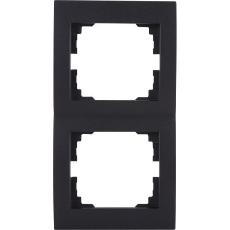 Quadro 2 posti - ABS nero matt - 152x81mm - Compatibile LOGI (1/2)