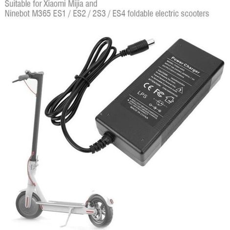 Chargeur de batterie pour Trottinette scooter électrique Xiaomi - Noir - 42V 2A (1/4)