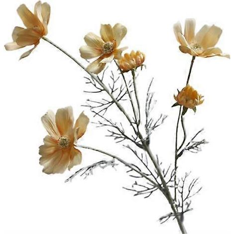 Marguerites artificielles en tissu de soie imperméable et réaliste, décoration florale artificiellejaune clair (1/5)