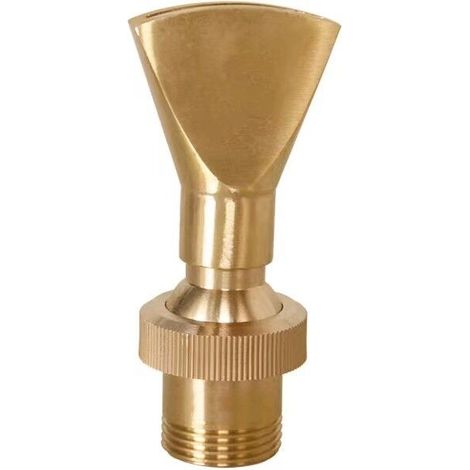 Ugello per fontana, ugello per fontana regolabile, testa per fontana in ottone, fontana a ventaglio per giardino e uso esterno, 9,8x9,8x4 cm