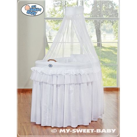 Cesta in vimini con baldacchino - Piccolo Principe Principessa bianca (1/2)