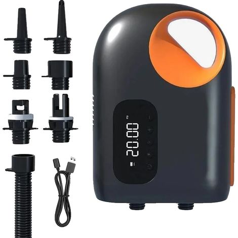Pompa ad aria, pressione massima 20 PSI, funzionamento con un clic, senza fili, alimentata a batteria. (1/2)