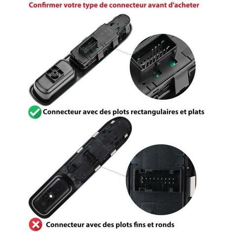 Levé Vitre 207 Avant Gauche Vitre Électrique Interrupteur 6554.QC, Interrupteur de Lève-Vitre 207 Commande Vitre 207 pour Peugeot 207 Citroen c3 (1/3)