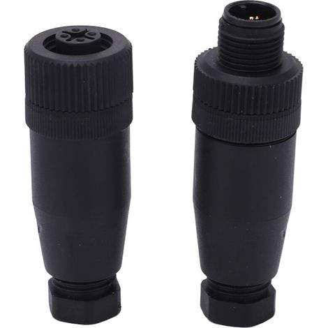Conector ABS M12 5 A macho y hembra para NMEA 2000, resistente al calor y con protección UV, para embarcaciones marinas. (1/5)