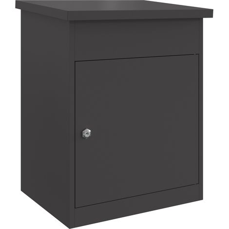 Boîte de dépôt de colis avec porte Noir 47,5 x 38 x 59 cm Acier (1/5)
