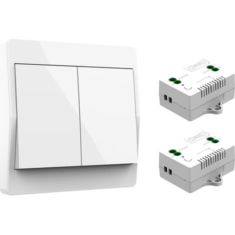 Interruttore Luce Wireless – Autoalimentato, Installazione Rapida, Bianco (1/5)