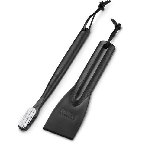 Weber Kit 2 accesorios limpieza barbacoa negro