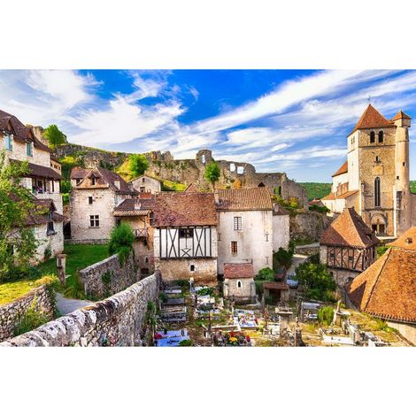 Tableau sur verre synthétique Saint-Cirq 80x120 cm - Impression sur Verre synthétique - Image HD imprimée sur Verre synthétique - Tableau mural décoratif - Fabriqué en France (1/5)