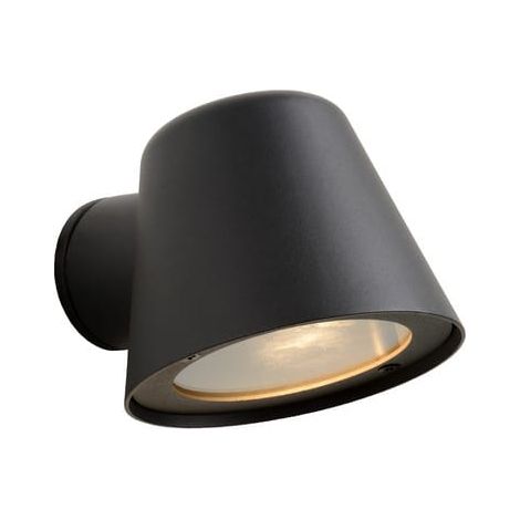 Applique esterna Lucide Dingo GU10 5W 3000K IP44 nera (1/5)
