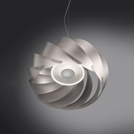 Sospensione Moderna Half Globe Polilux ® Argento Metallo Cromo 1 Luce E27