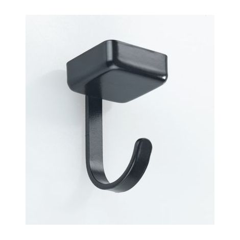 Crochet magnétique WENKO Jet 6 pièces noir fixation sans perçage patère magnétique cuisine support magnétique rangement cuisine sans perçage crochet mural noir accessoires cuisine magnétique (1/5)