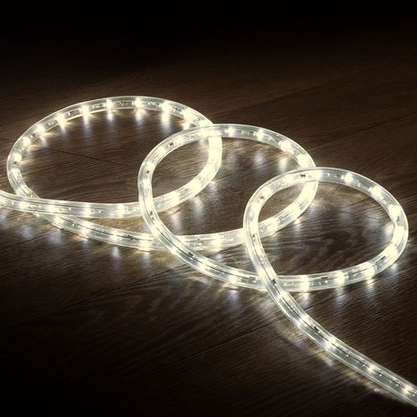 Tubo Flessibile LED Circolare 220V AC 36 LED/m Bianco Naturale IP65 Taglio 100cm 15 m