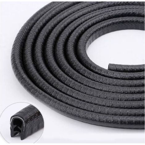 1 Rouleau Joint de Porte, Caoutchouc avec Clips Métalliques, Protection Bordure, Étanche Anti-rayures, pour Voiture SUV Camion (1/4)