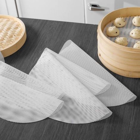 Revêtement Vapeur Silicone - 10 Pièce, Réutilisable Dim Sum - Convient pour Panier Vapeur Four Cuneary (1/5)