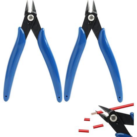 2 Pièces Pince Coupante, Coupantes de Côté Pince Coupante Precision Modelisme Electricien Latérale Diagonale Petite pour la Réparation (1/5)