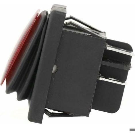 Interrupteur À Bascule - 4 Broches - ON-OFF - 2 Positions - Voyant Rouge Et Vert - IP67 - 220 V - Lot De 4 (1/4)
