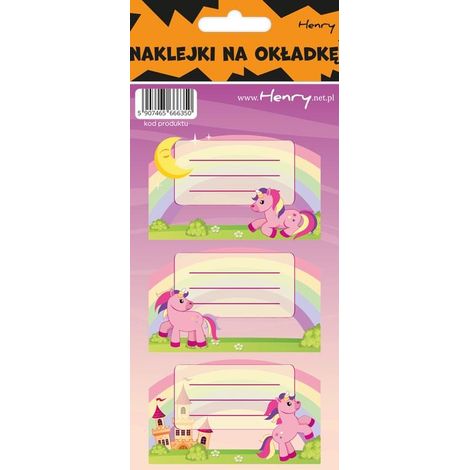 Adesivi per quaderni - Pony (12 pezzi)