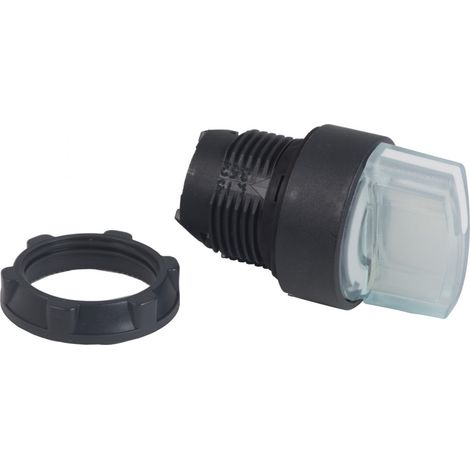 Harmony XB5 - tête bouton à manette lumineux - Ø22 - 2 pos fix - blanc - ZB5AK1213 (1/2)