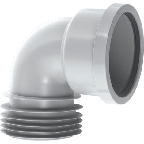 McAlpine DC90-GR Grey 4"/110mm 90 degree Drain Connector with Boss