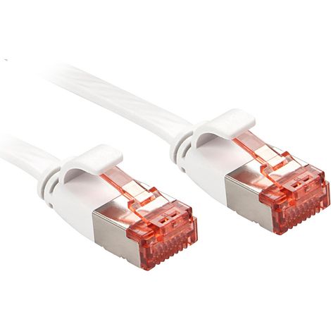 Câbles réseau et DAC LINDY Cat.6 U/FTP Flat Patch Cable White 2m