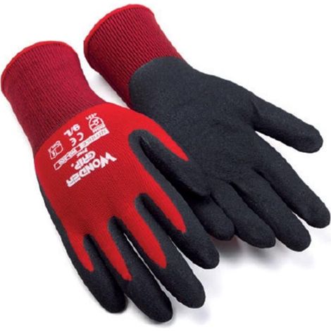 guante nylon rojo palma nitrilo foam negro wg500 talla 7-10 t/guante talla s-7 (1/2)