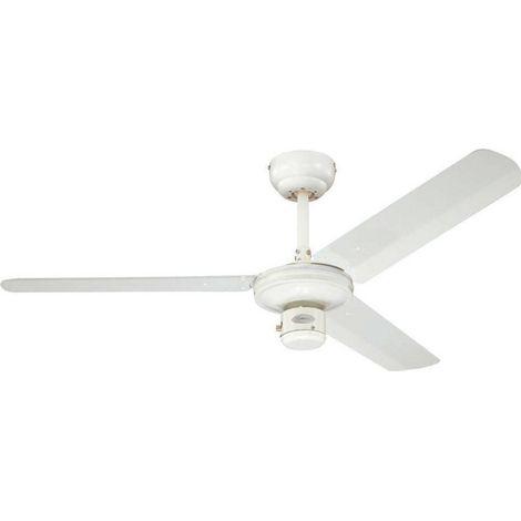 Ventilateur de plafond industriel 122 cm – 3 pales blanches – Débit d'air 158 m³/h – Fonction hiver – Pour pièces jusqu'à 20 m² – Westinghouse